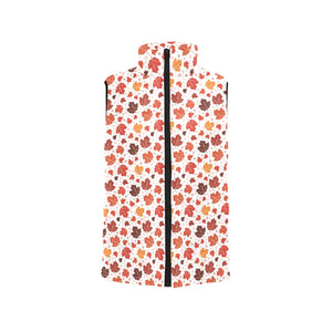 Colorful Maple Leaf pattern Men's Padded Vest