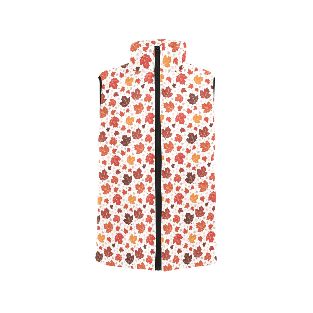 Colorful Maple Leaf pattern Men's Padded Vest