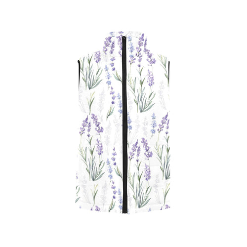 Hand painting Watercolor Lavender Men's Padded Vest