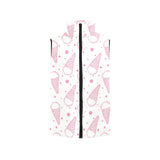 Hand drawn ice cream pattern Women's Padded Vest