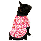 Lips Pattern Print Design 01 All Over Print Pet Dog Round Neck Fuzzy Shirt