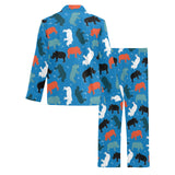 Colorful rhino pattern Men's Long Pajama Set