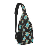Sea turtle blue stone pattern All Over Print Chest Bag