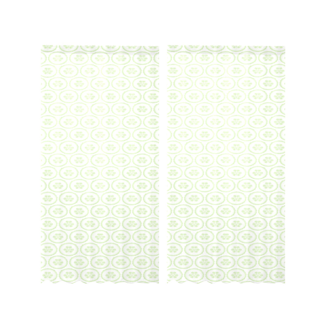 Cucumber pattern background Gauze Curtain