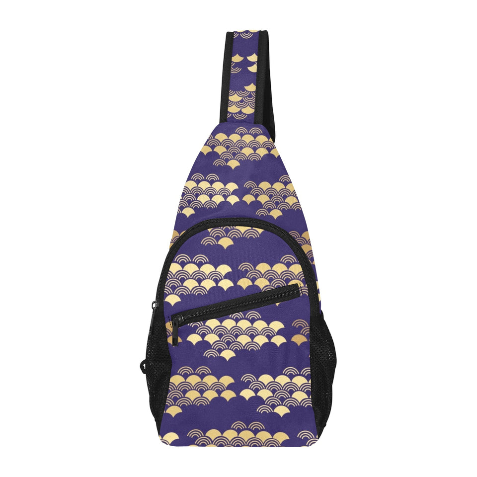 Beautiful japanese fan pattern All Over Print Chest Bag