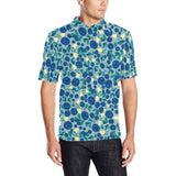 blueberry design pattern Men's All Over Print Polo Shirt
