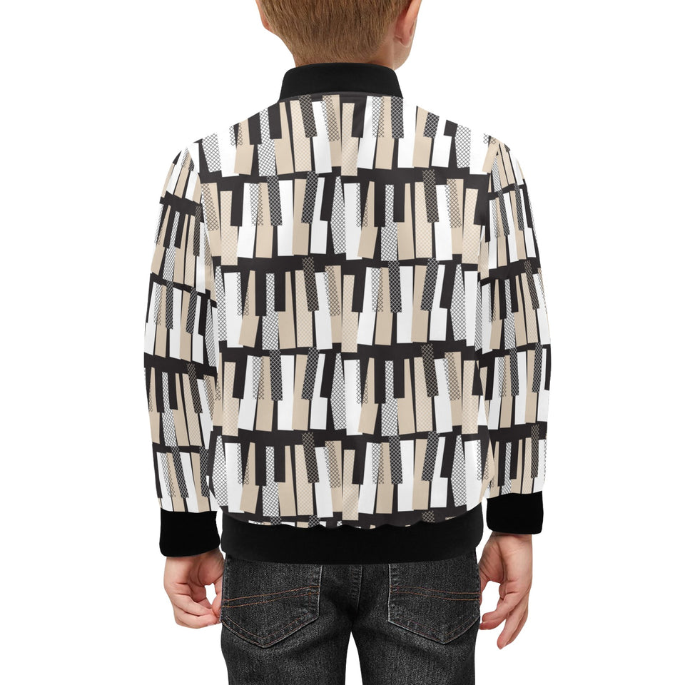 Piano Pattern Print Design 04 Kids' Boys' Girls' Bomber Jacket