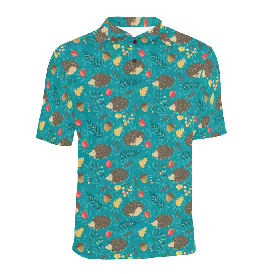 Hedgehog Pattern Print Design 01 Men's All Over Print Polo Shirt