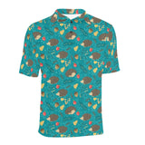 Hedgehog Pattern Print Design 01 Men's All Over Print Polo Shirt