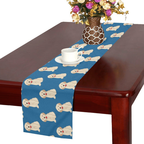 Golden Retriever Pattern Print Design 03 Table Runner