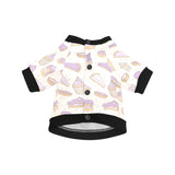 Cakes pies tarts muffins and eclairs purple bluebe All Over Print Pet Dog Round Neck Fuzzy Shirt
