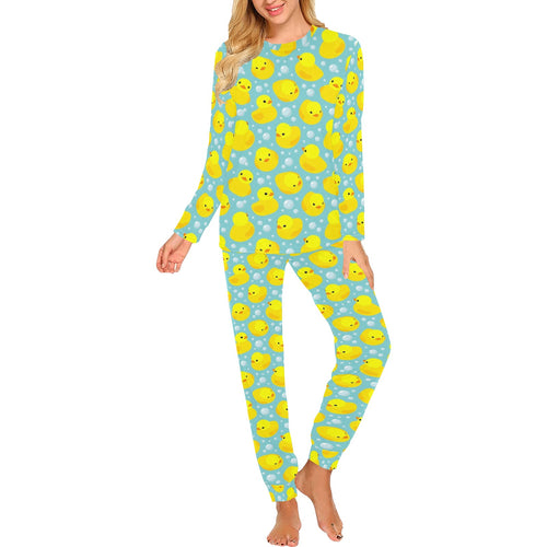 Duck Pattern Print Design 03 Women's All Over Print Pajama Set