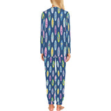 Surfboard Pattern Print Design 03 Women's All Over Print Pajama Set