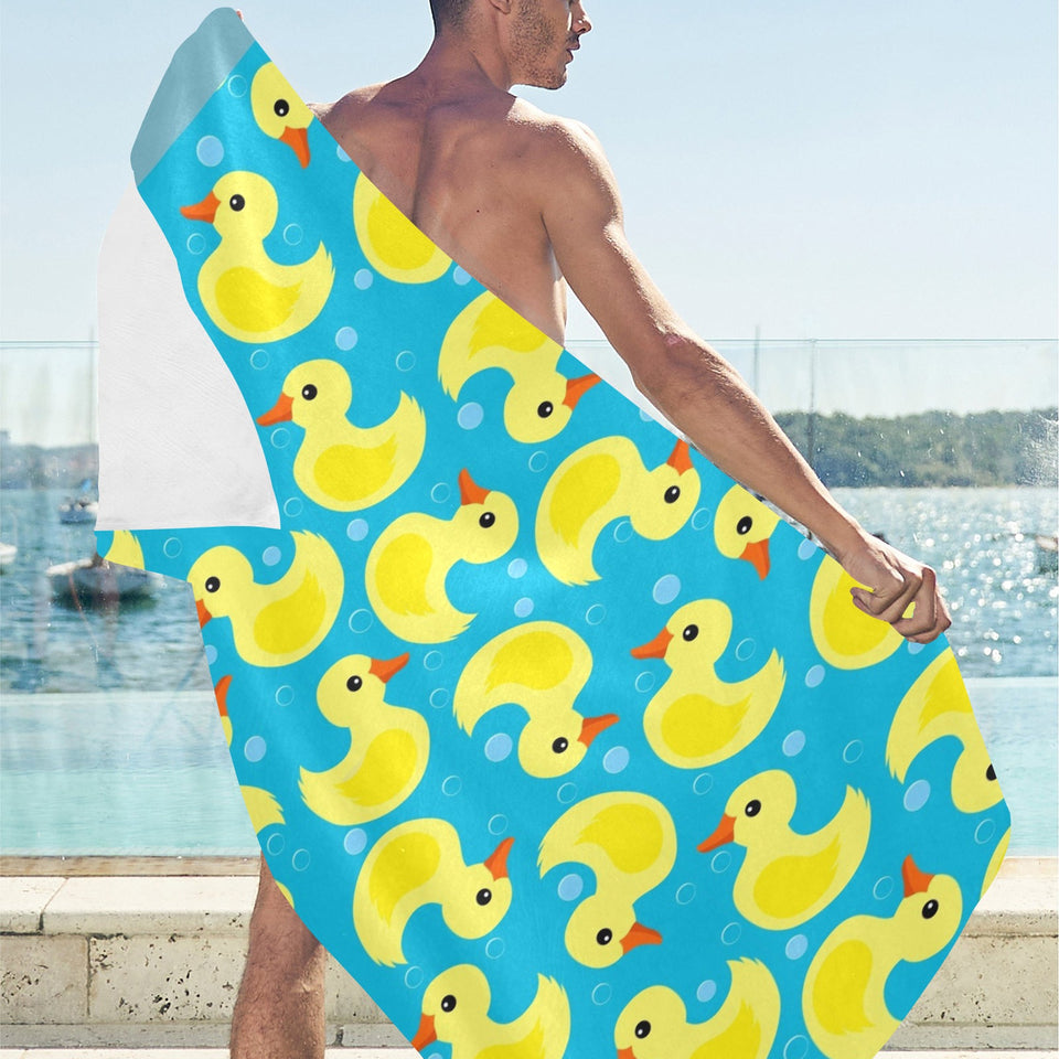 Duck Pattern Print Design 04 Beach Towel