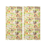 Guinea Pig Pattern Print Design 04 Gauze Curtain