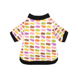 Hippopotamus Pattern Print Design 01 All Over Print Pet Dog Round Neck Fuzzy Shirt