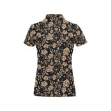Rose Pattern Print Design 04 Women's All Over Print Polo Shirt