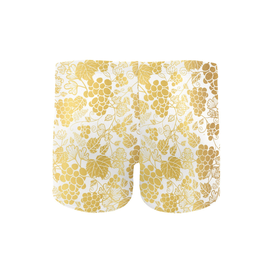 Gold grape pattern Men's Swimming Trunks