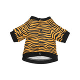 Bengal tigers skin print pattern background All Over Print Pet Dog Round Neck Fuzzy Shirt