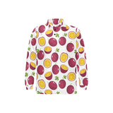 Passion fruit design pattern Men's Long Sleeve Polo Shirt