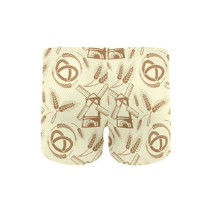 Windmill Wheat pattern Men's Swimming Trunks