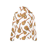 Paint Guitar Pattern Women's Padded Hooded Jacket