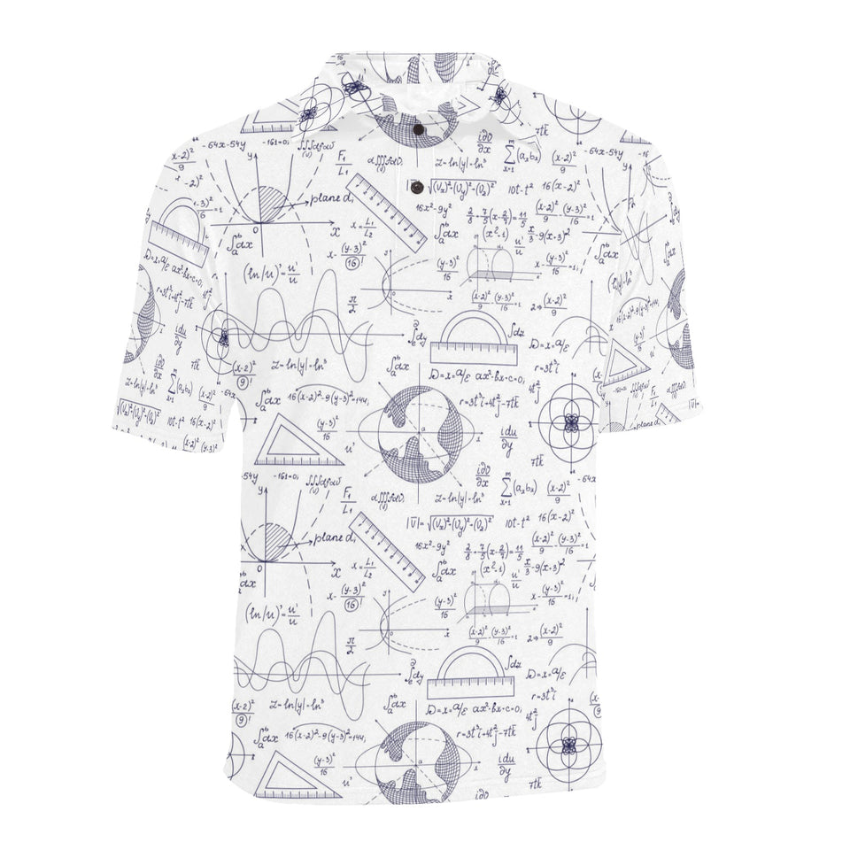 Math Pattern Print Design 03 Men's All Over Print Polo Shirt