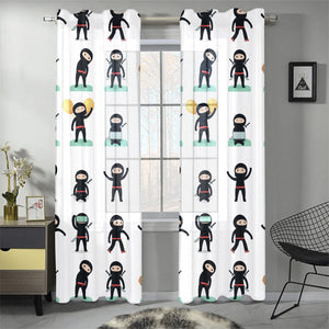 Cute ninja katana sword pattern Gauze Curtain