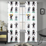 Cute ninja katana sword pattern Gauze Curtain