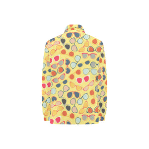 Sun Glasses Pattern Print Design 05 Women's Long Sleeve Polo Shirt