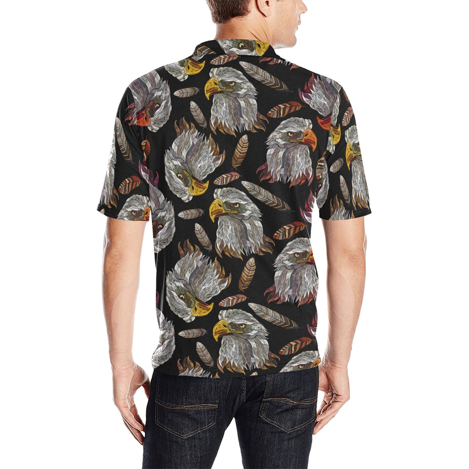 Eagle Pattern Print Design 05 Men's All Over Print Polo Shirt