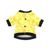 lemon pattern All Over Print Pet Dog Round Neck Fuzzy Shirt