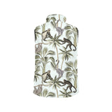 Monkey sloth lemur palm trees pattern Men's Padded Vest