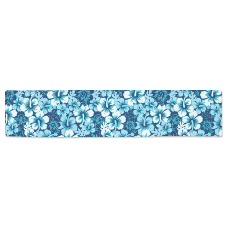 Hibiscus Pattern Print Design 03 Table Runner