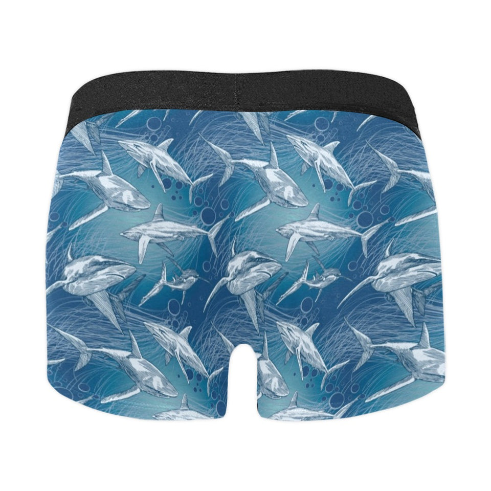 Shark hand drawn Men's All Over Print Boxer Briefs Men's Underwear