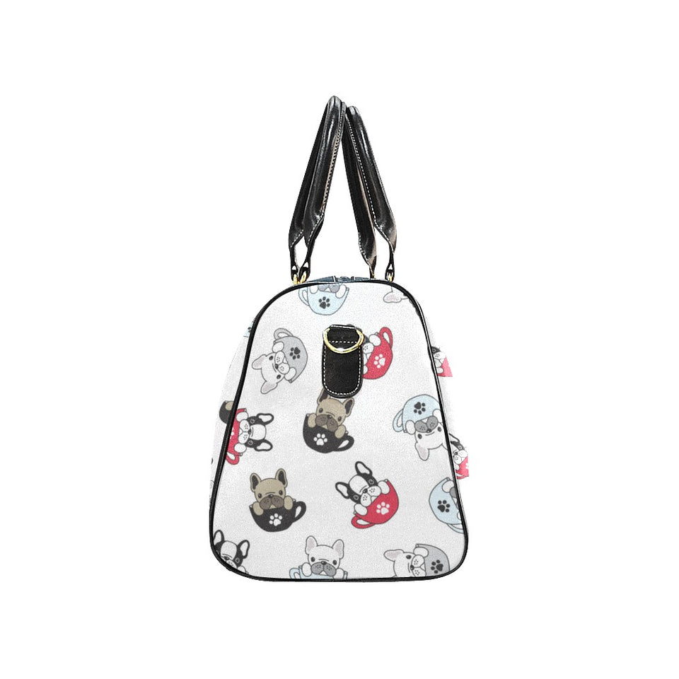 French bulldog cup paw pattern Travel Bag