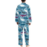 Whale design pattern Men's Long Pajama Set