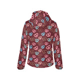 Pretzels Pattern Print Design 05 Women's Padded Hooded Jacket