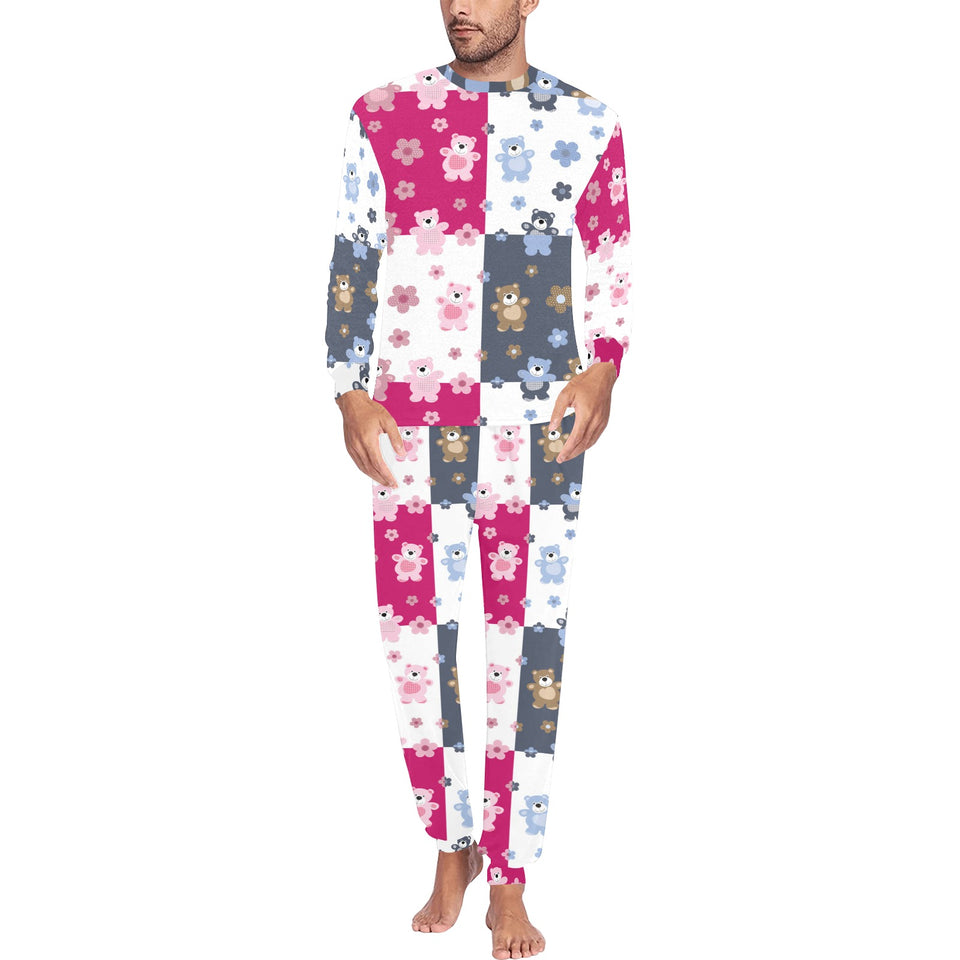 Teddy Bear Pattern Print Design 03 Men's All Over Print Pajama