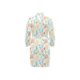 Coral Reef Pattern Print Design 02 Men's Long Sleeve Belted Night Robe
