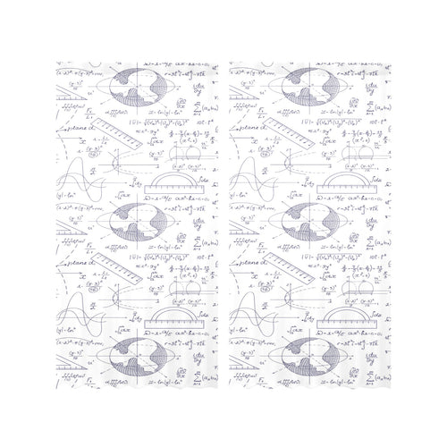 Math Pattern Print Design 03 Gauze Curtain