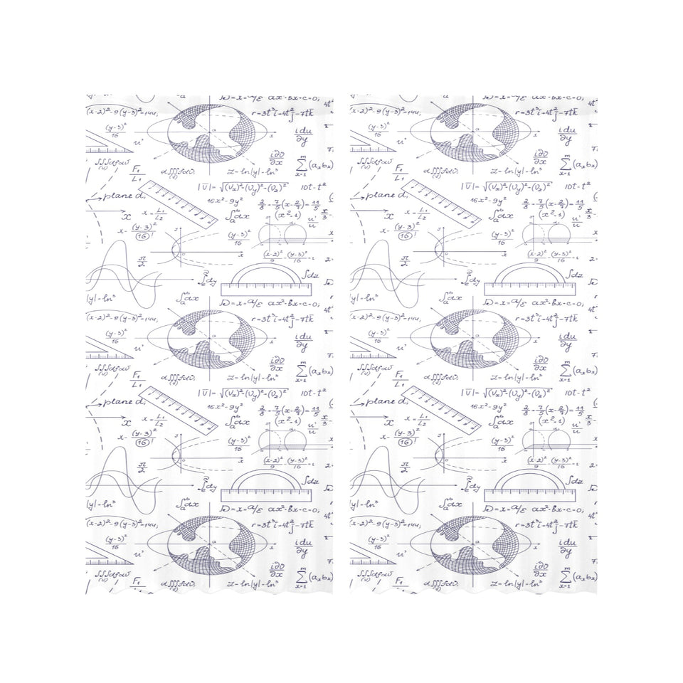 Math Pattern Print Design 03 Gauze Curtain