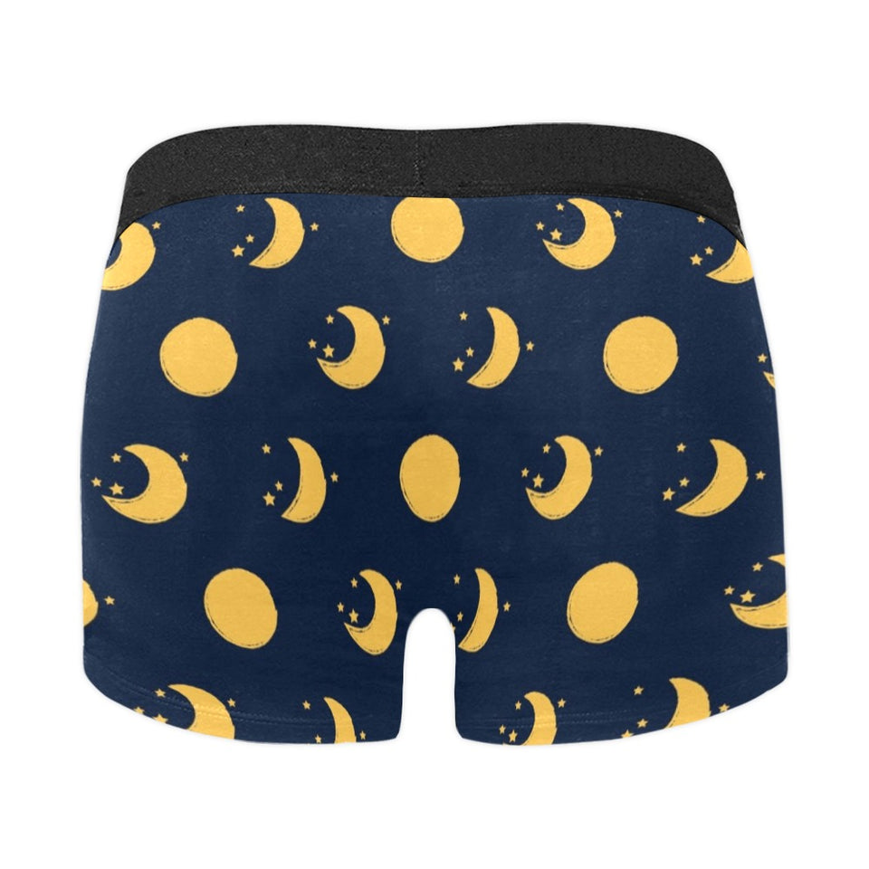 Moon star pattern Men's All Over Print Boxer Briefs Men's Underwear