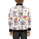 Cute koalas teapots tea Kids' Boys' Girls' Bomber Jacket