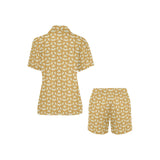 Pretzels Pattern Print Design 01 Women's V-Neck Short Pajama Set