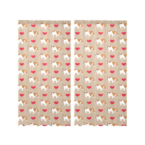 English Bulldog Pattern Print Design 05 Gauze Curtain