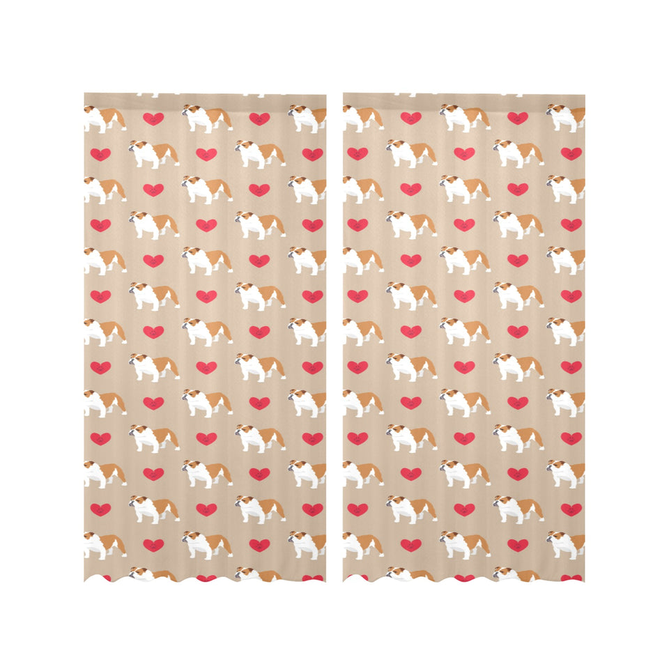 English Bulldog Pattern Print Design 05 Gauze Curtain
