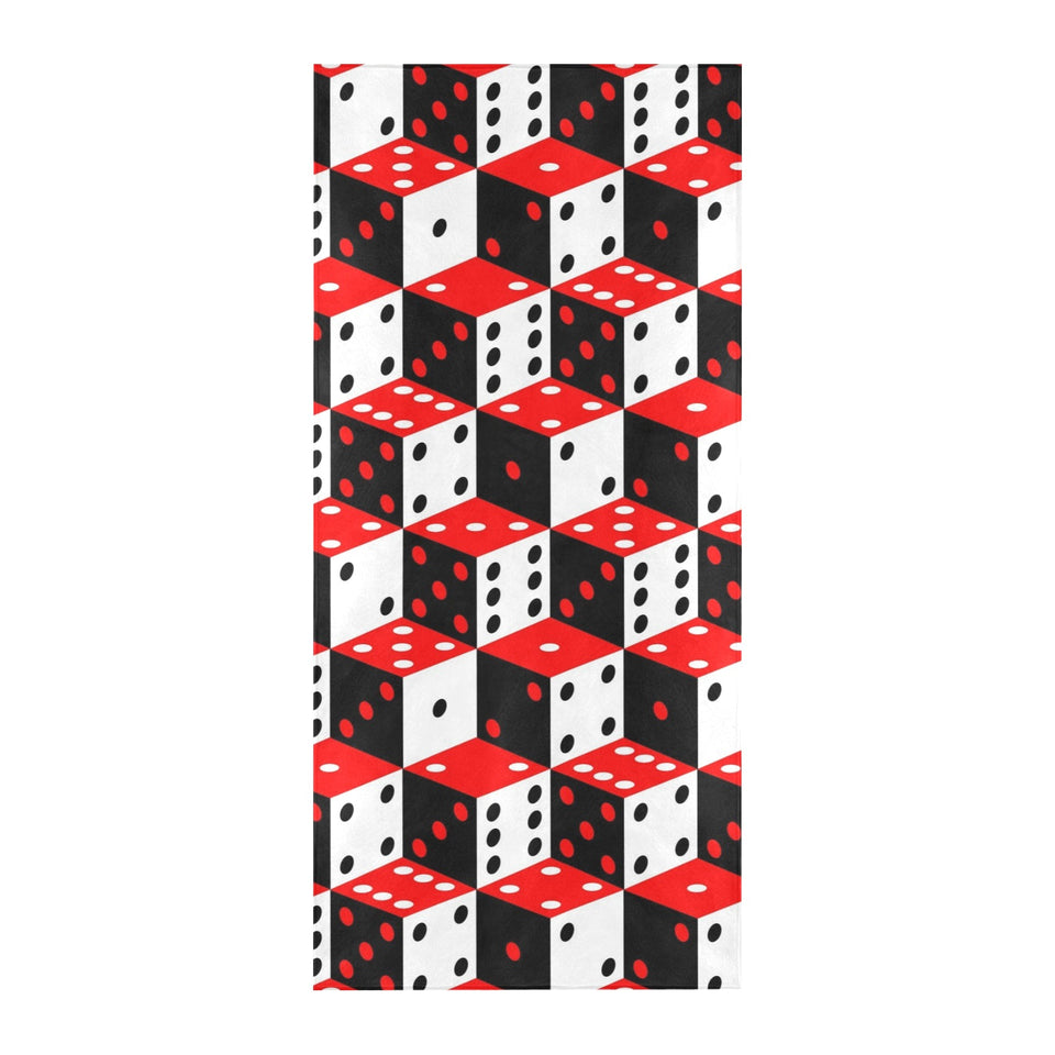 Dice Pattern Print Design 02 Beach Towel