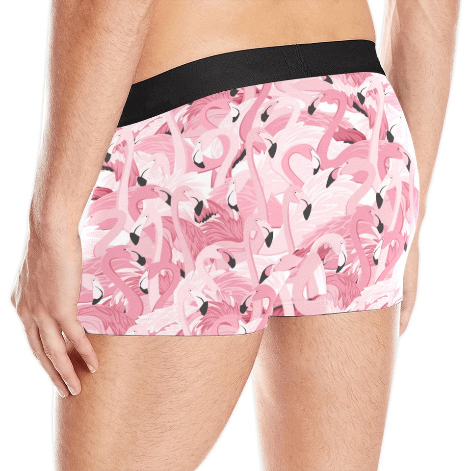 Pink flamingos pattern background Men's All Over Print Boxer Briefs Men's Underwear