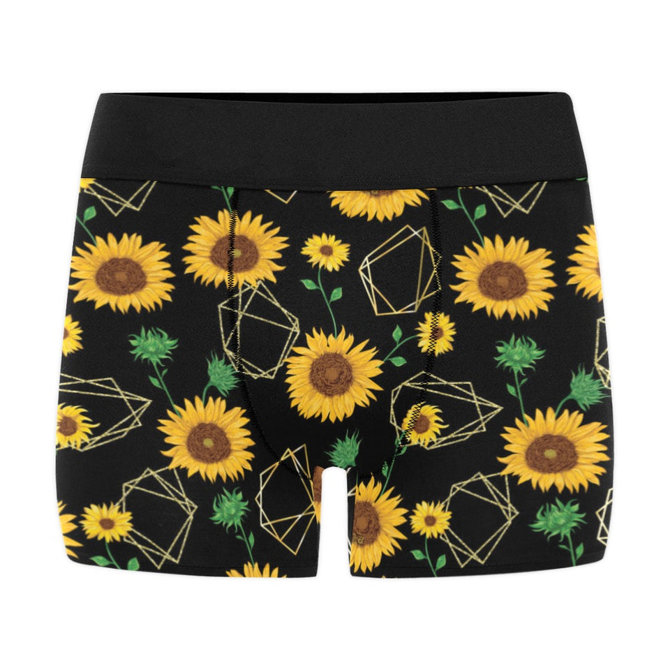 sunflower golden polygonal shapes Men's All Over Print Boxer Briefs Men's Underwear